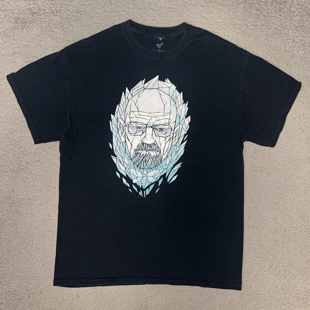 TeeFury Breaking Bad Walter Heisenberg T Shirt Men's Sz M Black Crystal Face Tee